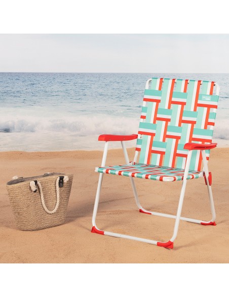 Chaise de plage haute fixe XXL 52x56x90 cm POP 60