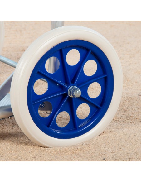 Chariot de table de plage 2 en 1 avec base extensible et support auxiliaire