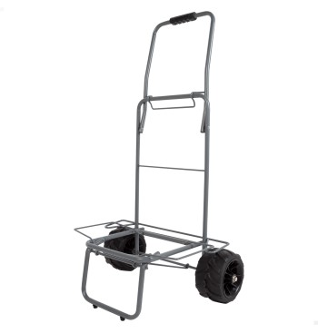 Chariot de plage pliable avec grandes roues et corde de...