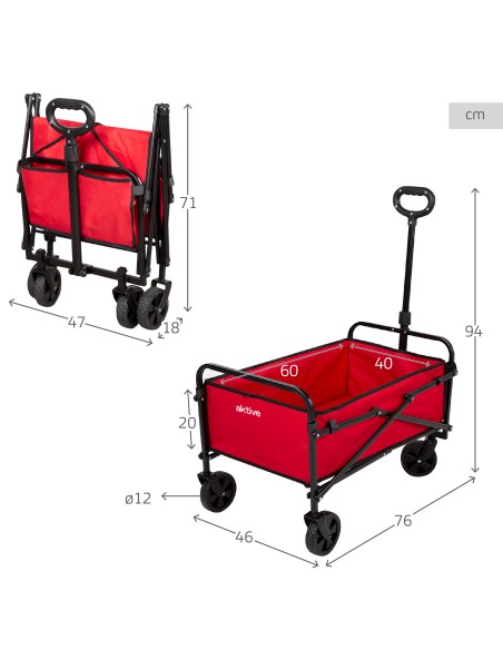Chariot de plage pliable