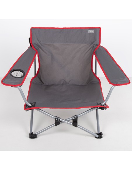 Chaise de camping basse pliante grise