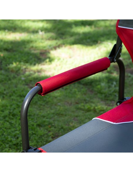 Chaise anti-roulis directrice de camping pliante avec pliage compact gris