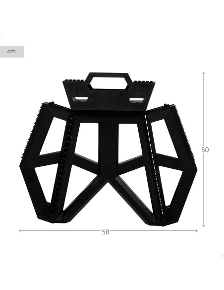 Tabouret de camping pliant extra-résistant 150 kg avec poignée de transport 41x33x39 cm