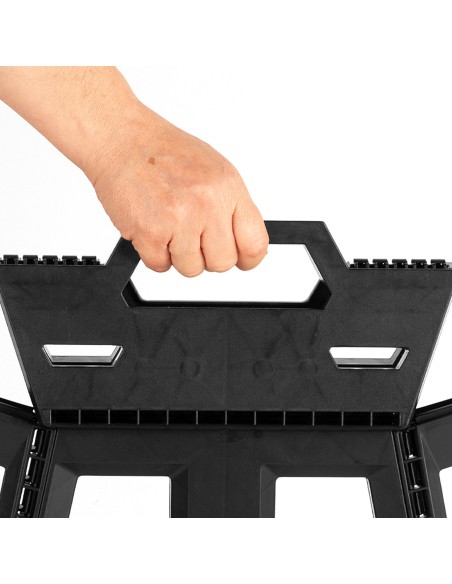 Tabouret de camping pliant extra-résistant 150 kg avec poignée de transport 41x33x39 cm