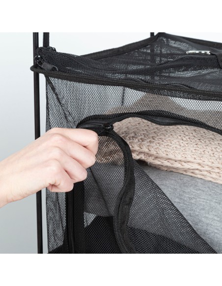 Organisateur de placard suspendu, détachable et pliable à 3 niveaux