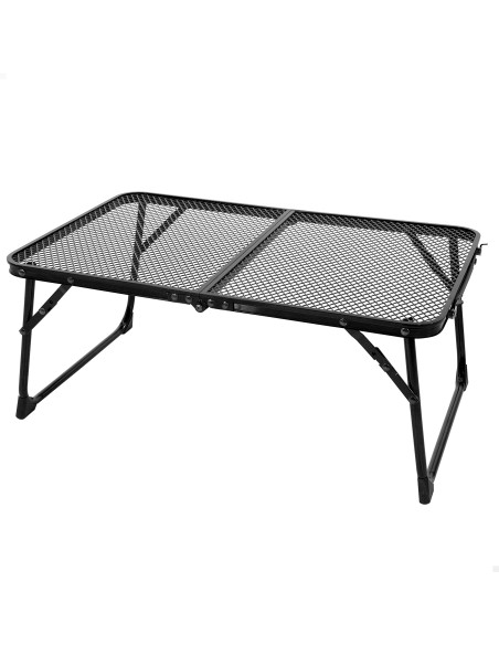 Petite table de camping pliante, anti-basculement, étui noir ultra-léger pour barbecue