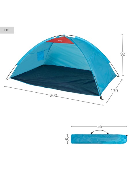 Coupe-vent pour plage bleue