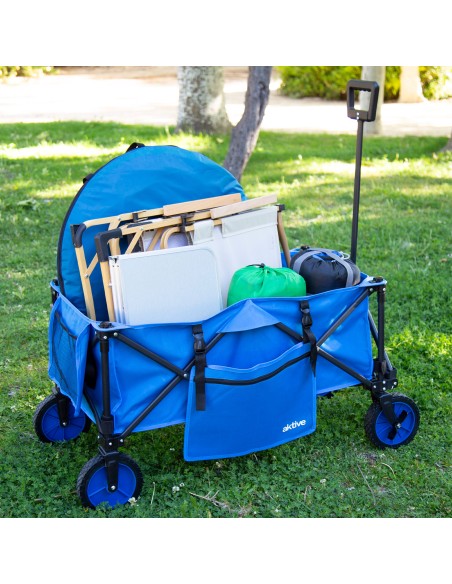 Chariot de plage pliable avec roues 360º