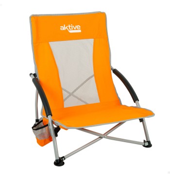 Chaise basse pliante 50x51x67 cm orange
