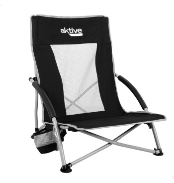Chaise basse pliante 50x51x67 cm noir