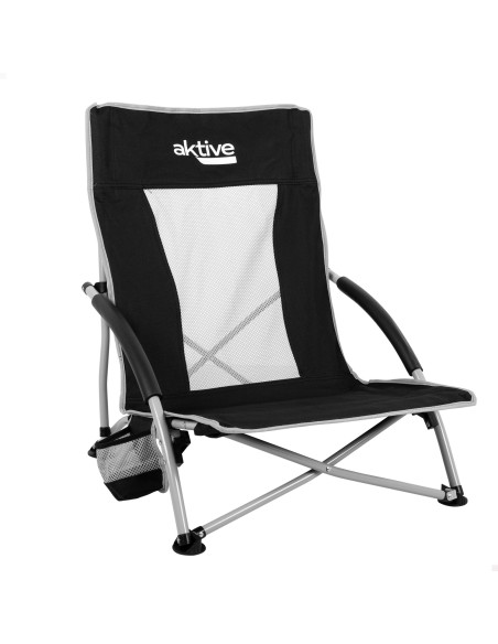 Chaise basse pliante 50x51x67 cm noir