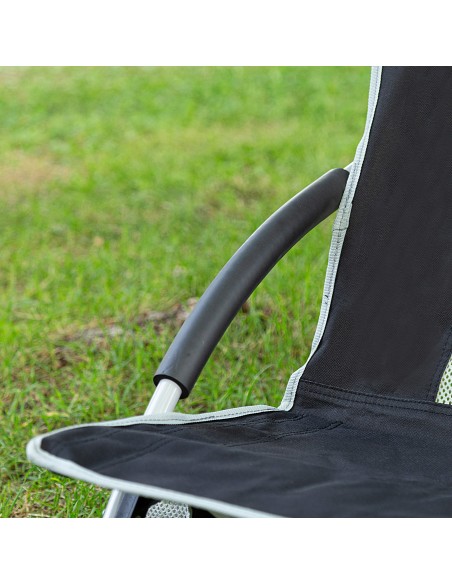 Chaise basse pliante 50x51x67 cm noir