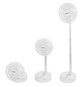 Ventilador inalámbrico de pie plegable 4 velocidades con USB