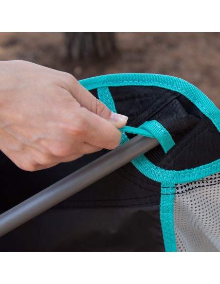 Chaise de camping pliante ultra-compacte avec coussin