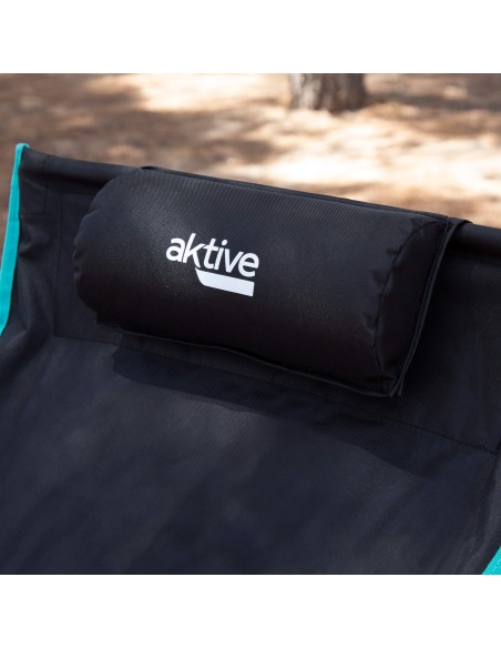 Chaise de camping pliante ultra-compacte avec coussin