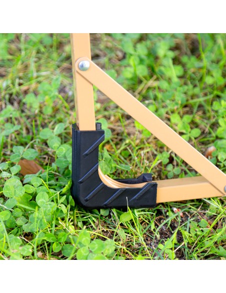 Chaise haute pliante glamping vert acier
