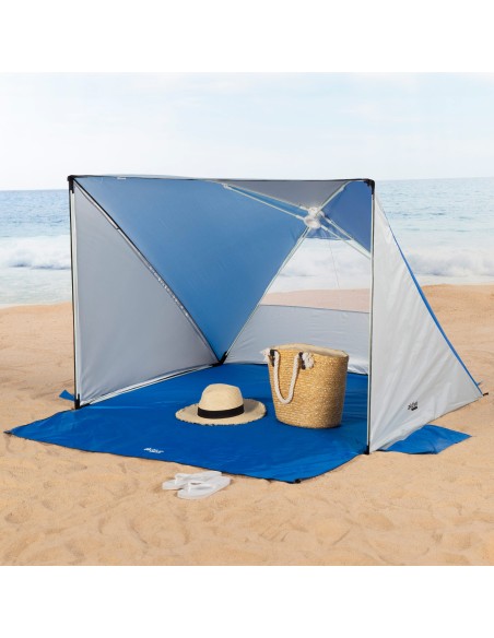 Tente de plage Pop Up et pare-brise 2 personnes UV50 avec plancher