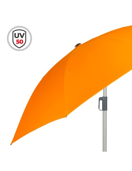 Parasol de plage 8 tiges 220 cm orange avec cintre
