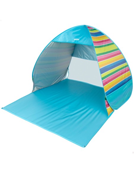 Tente de plage Pop Up multicolore pour 2 personnes UV50 avec plancher