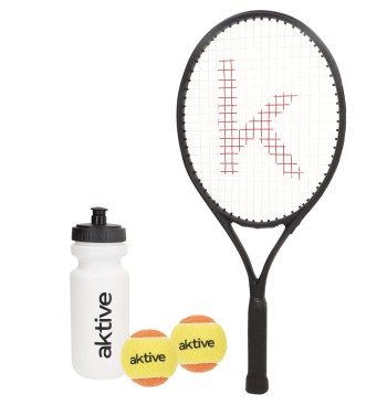 Kit de raquette de tennis avec balles, bouteille et sac...
