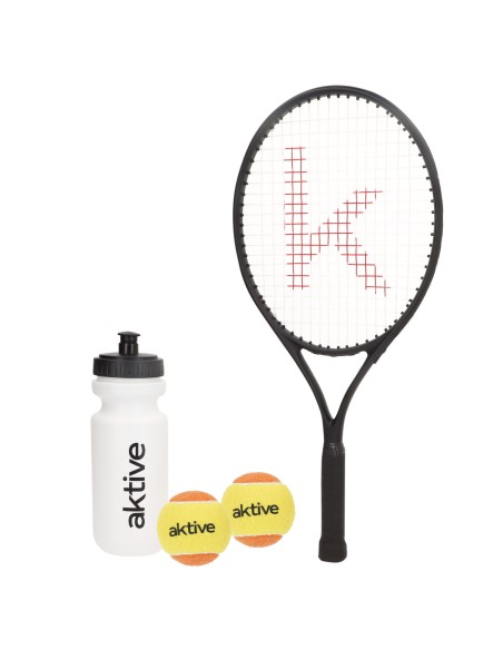Kit de raquette de tennis avec balles, bouteille et sac de raquette (210 gr)
