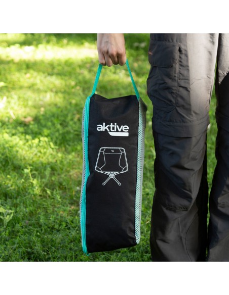 Chaise de camping pliante ultra-compacte avec sac de transport