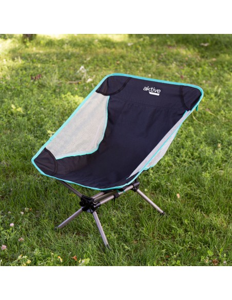 Chaise de camping pliante ultra-compacte avec sac de transport