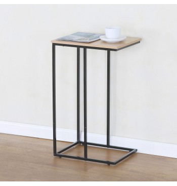 Max Home : table d'appoint pour canapé en bois et acier,... 2