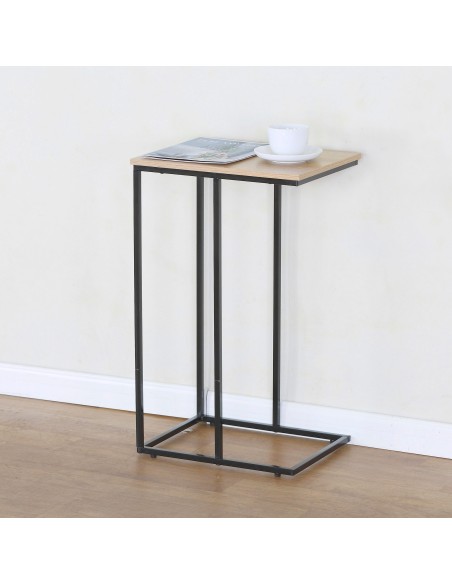 Max Home : table d'appoint pour canapé en bois et acier, 40 x 30 x 66 cm