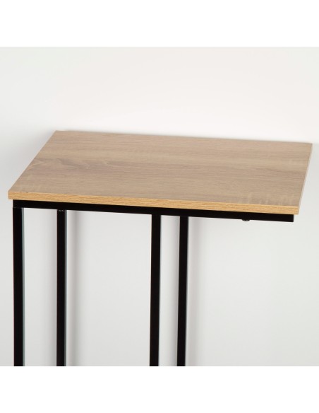 Max Home : table d'appoint pour canapé en bois et acier, 40 x 30 x 66 cm
