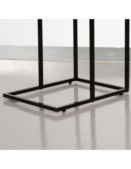Max Home : table d'appoint pour canapé en bois et acier, 40 x 30 x 66 cm