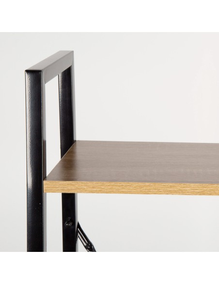 Max Home Étagère en bois et acier en forme d'échelle, 4 tablettes, 60 x 32 x 148 cm
