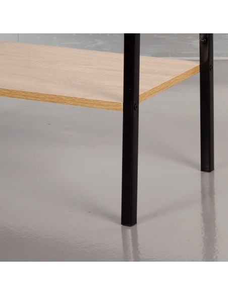 Max Home Étagère en bois et acier en forme d'échelle, 4 tablettes, 60 x 32 x 148 cm