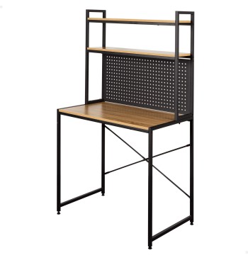 Max Home : bureau avec étagère et plateau perforé en bois...