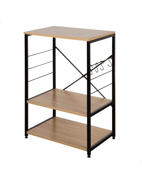 Max Home Meuble d'appoint de cuisine en bois et en acier 60 x 40 x 82 cm