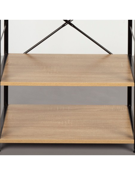 Max Home Meuble d'appoint de cuisine en bois et en acier 60 x 40 x 82 cm