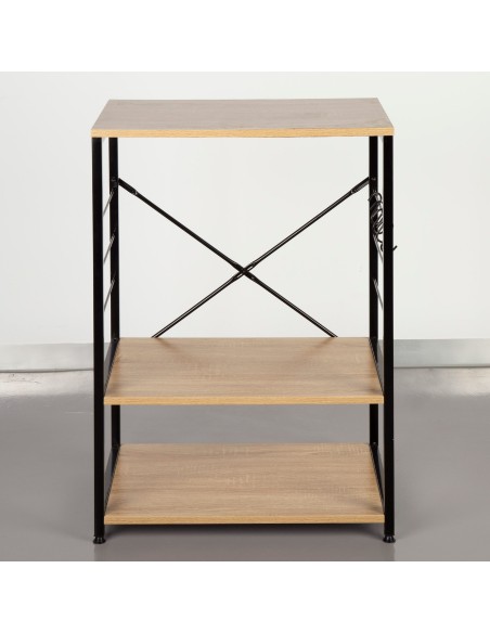 Max Home Meuble d'appoint de cuisine en bois et en acier 60 x 40 x 82 cm