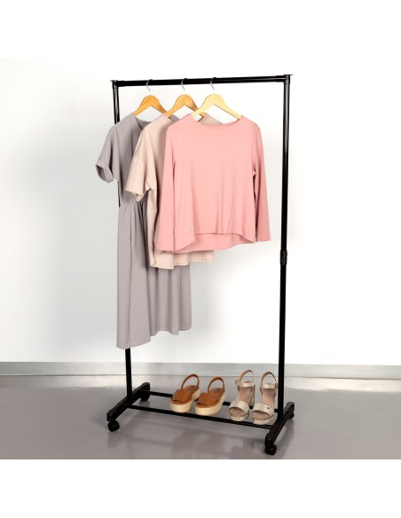 Max Home porte-vêtements à roulettes et meuble à chaussures Burro 75 x 42 x 157 cm