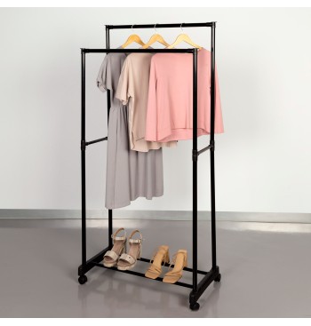 Max Home : porte-vêtements double à roulettes avec... 2