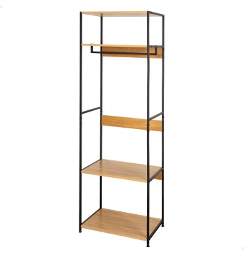 Max Home : Étagère ouverte en bois et acier, 4 tablettes,...