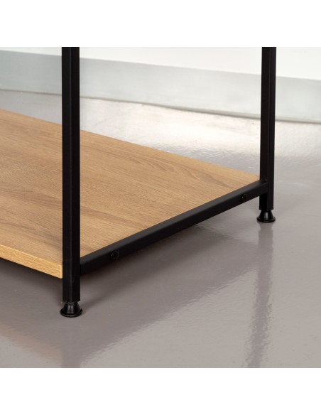 Max Home : Étagère ouverte en bois et acier, 4 tablettes, 60 x 40 x 175 cm