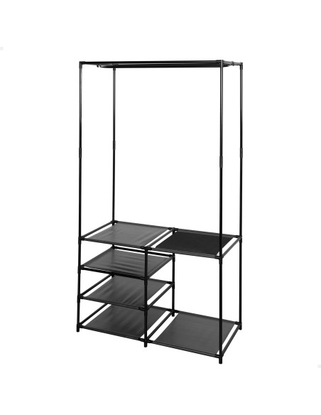 Max Home : armoire ouverte à 4 étagères en tissu, 87 x 45 x 158 cm