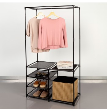 Max Home : armoire ouverte à 4 étagères en tissu, 87 x 45... 2