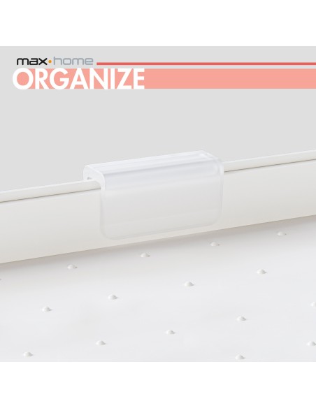 Max Home Pack 2 : étagères à épices à double hauteur avec plateau amovible