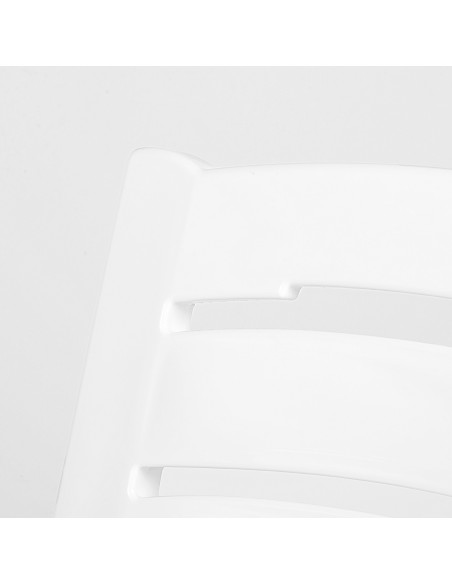 Chaise de plage basse fixe 34x36x65 cm blanche