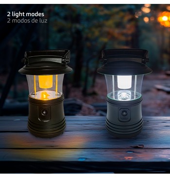 Lampe de camping LED 2 en 1 alimentée par batterie 120... 2