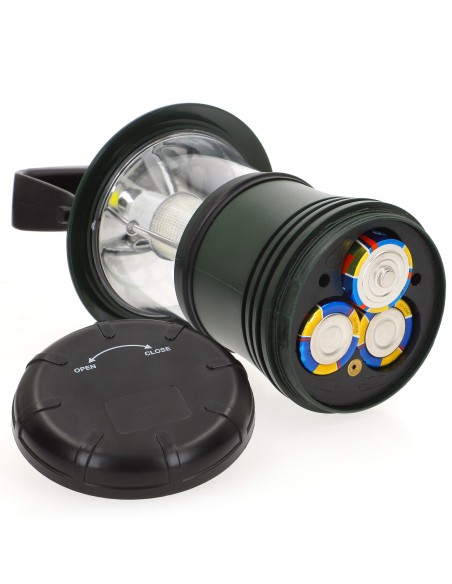 Lampe de camping LED 2 en 1 alimentée par batterie 120 lumens avec crochet