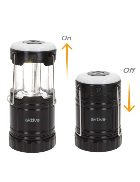 Lampe de camping LED 4 en 1 à piles 270 lumens avec crochet