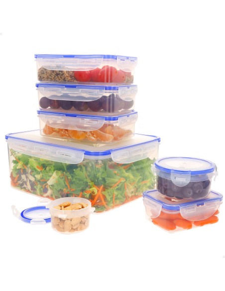 Max Home Pack : 7 récipients hermétiques en plastique de 0,1 à 5 L