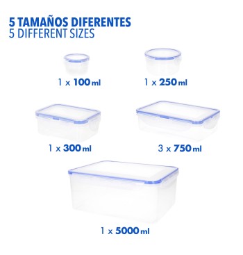 Max Home Pack : 7 récipients hermétiques en plastique de... 2
